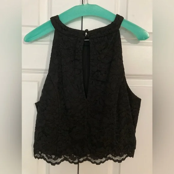 Black Lace & Satin 2-piece Dress - Picture 6 of 6